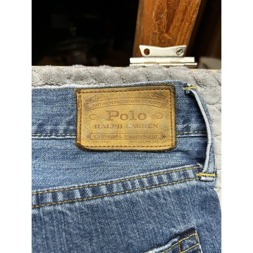 Polo Ralph Lauren Jeans Men's 36x36 Light Wash Straight Leg Denim Cotton - Picture 4 of 11